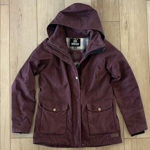 Women's Burgundy Sherpa Adventure Gear Coat